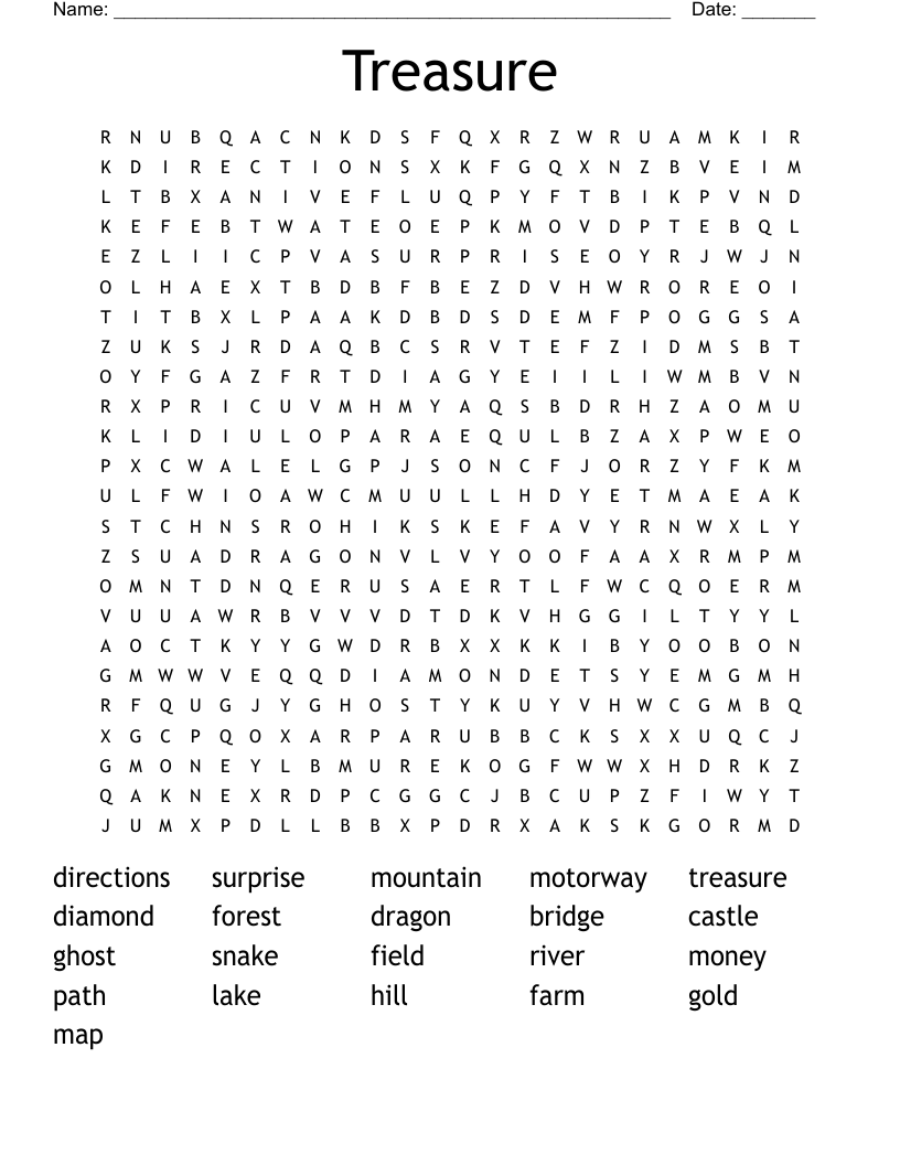 Treasure Word Search