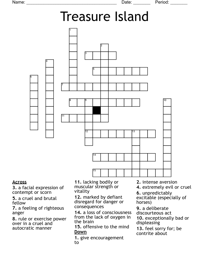 Treasure Island Crossword