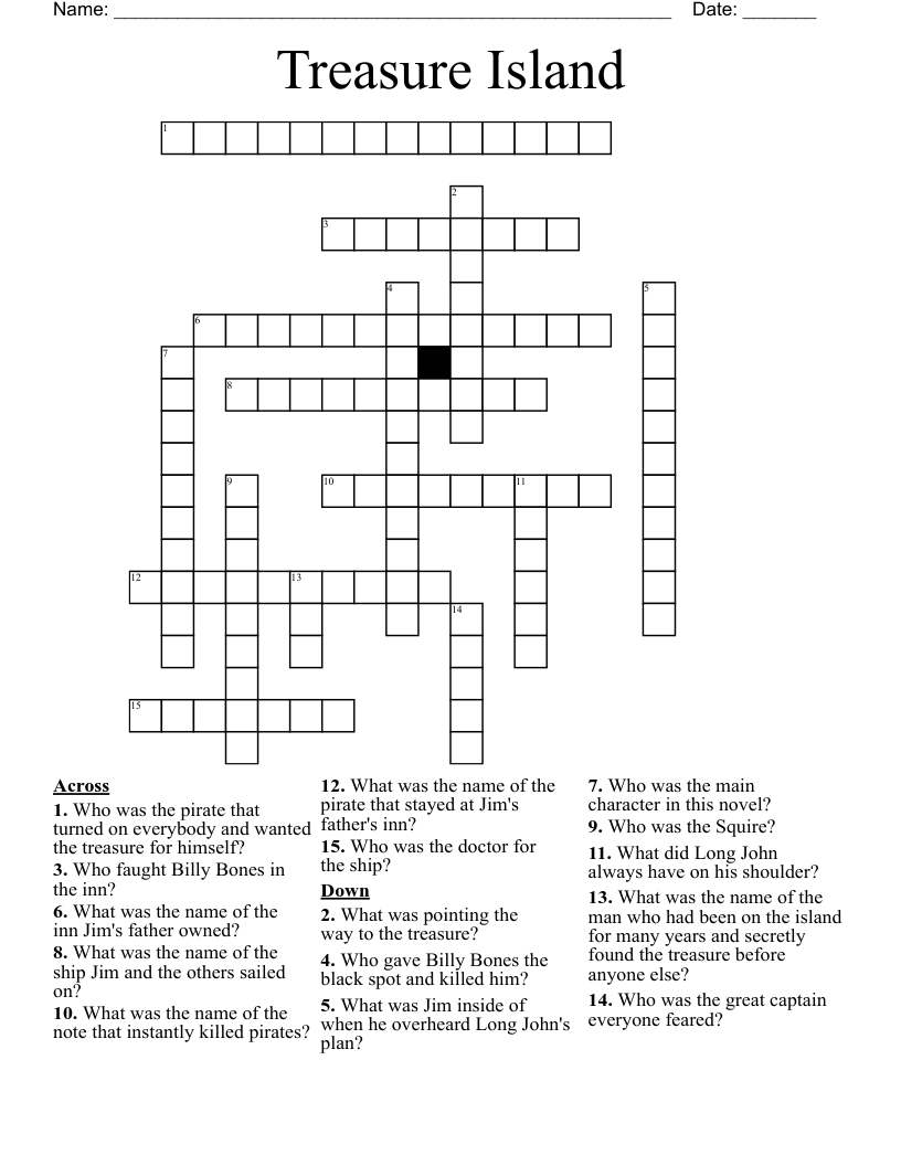 Treasure Island Crossword