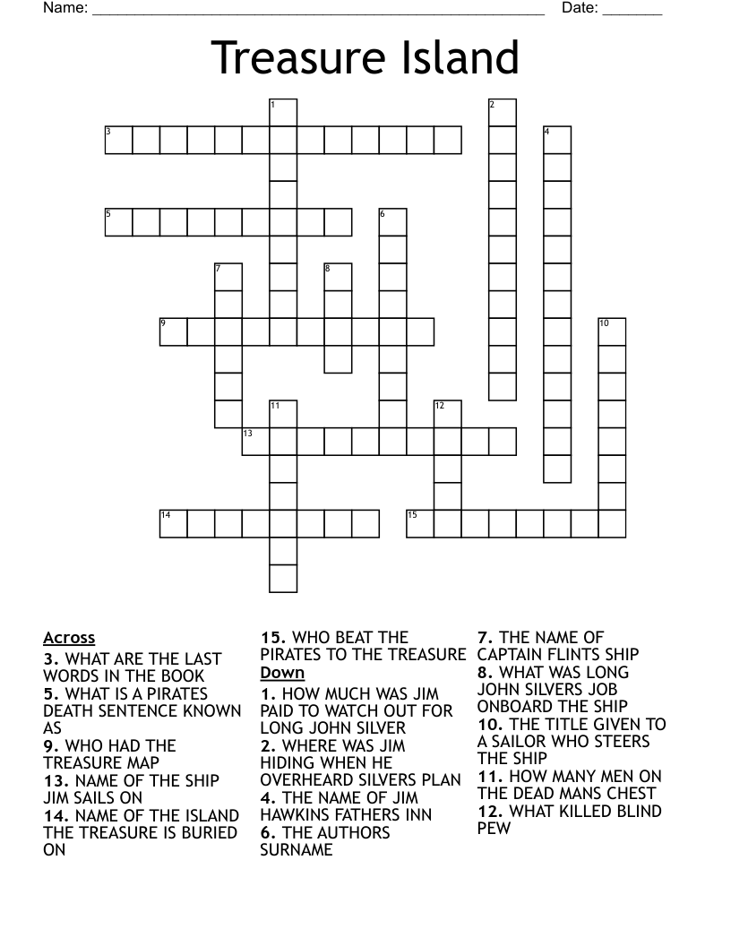 Treasure Island Crossword