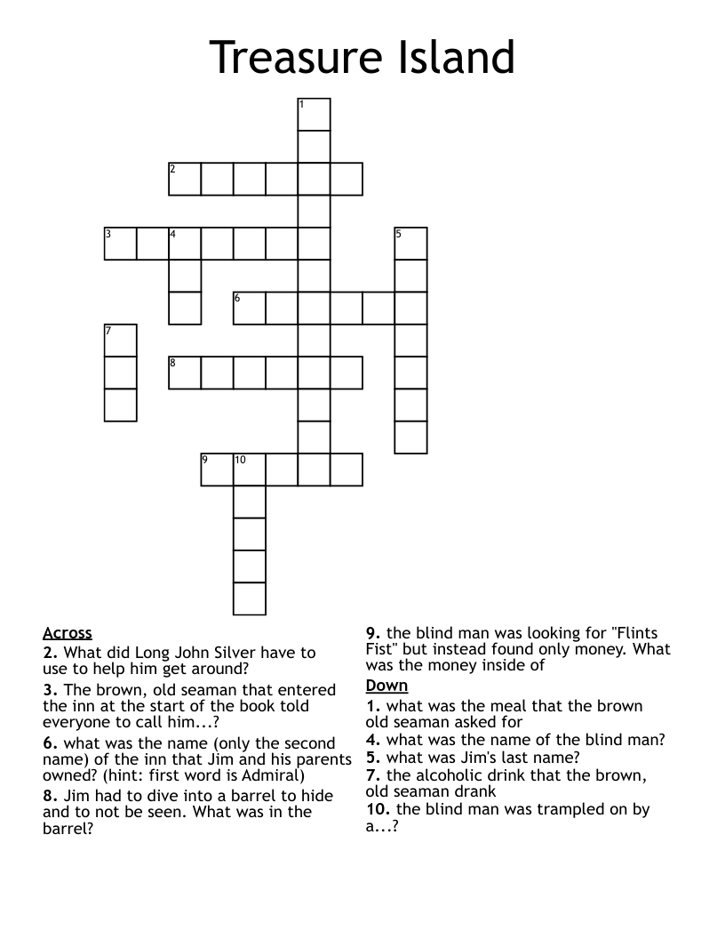 Treasure Island Crossword