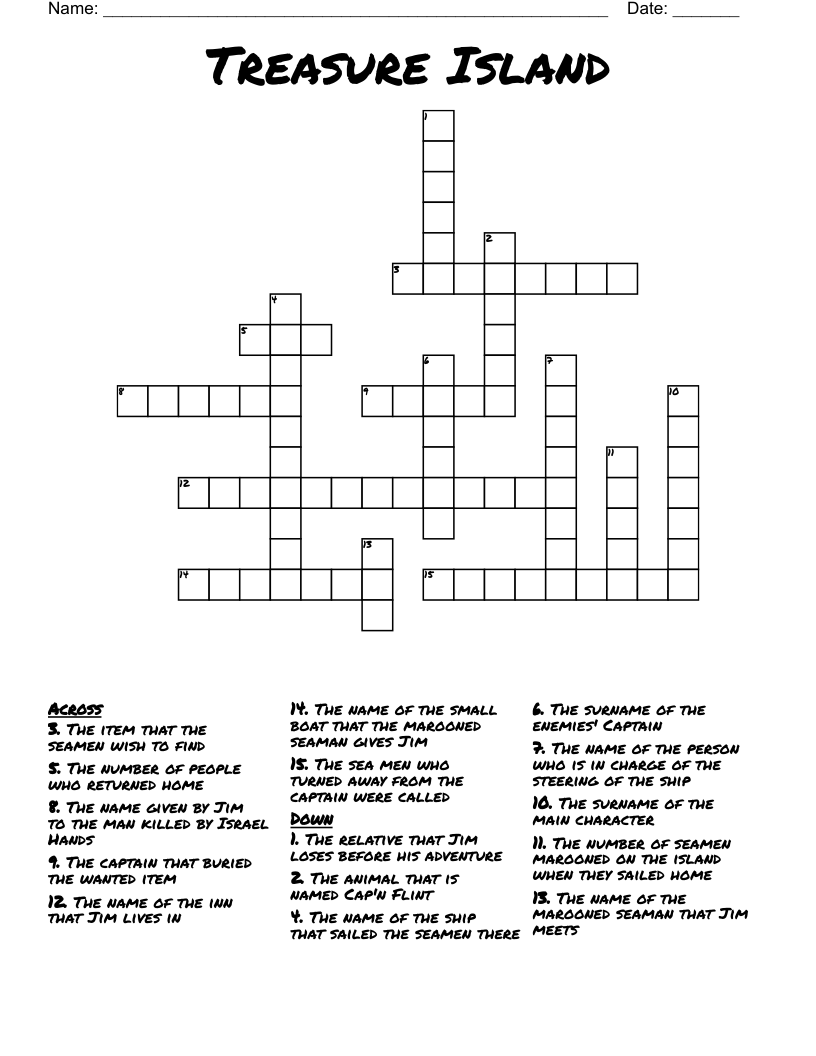 Treasure Island Crossword