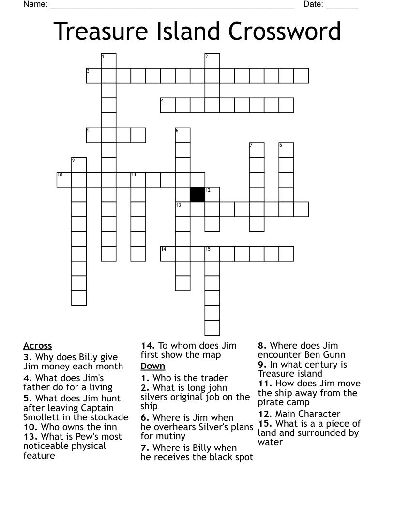 Treasure Island Crossword