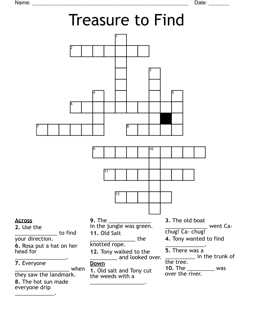 Treasure to Find Crossword