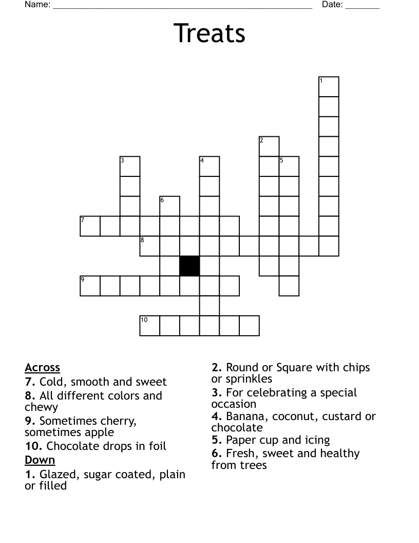 Treats Crossword
