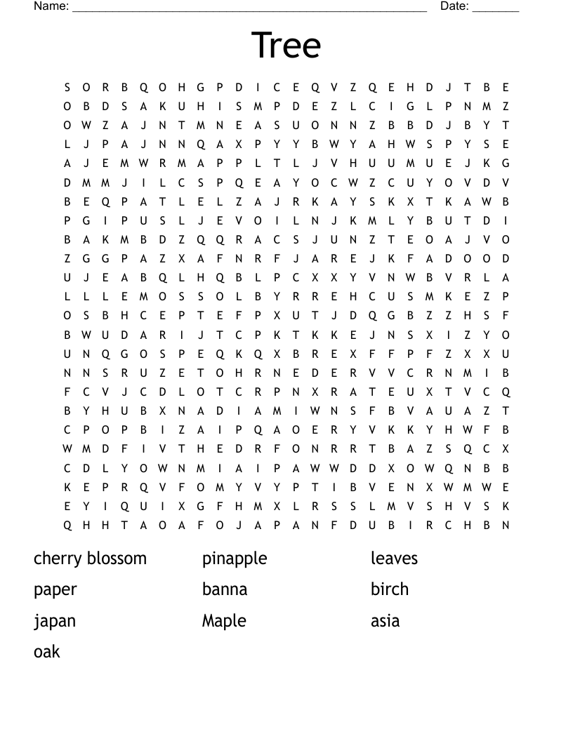 Tree Word Search