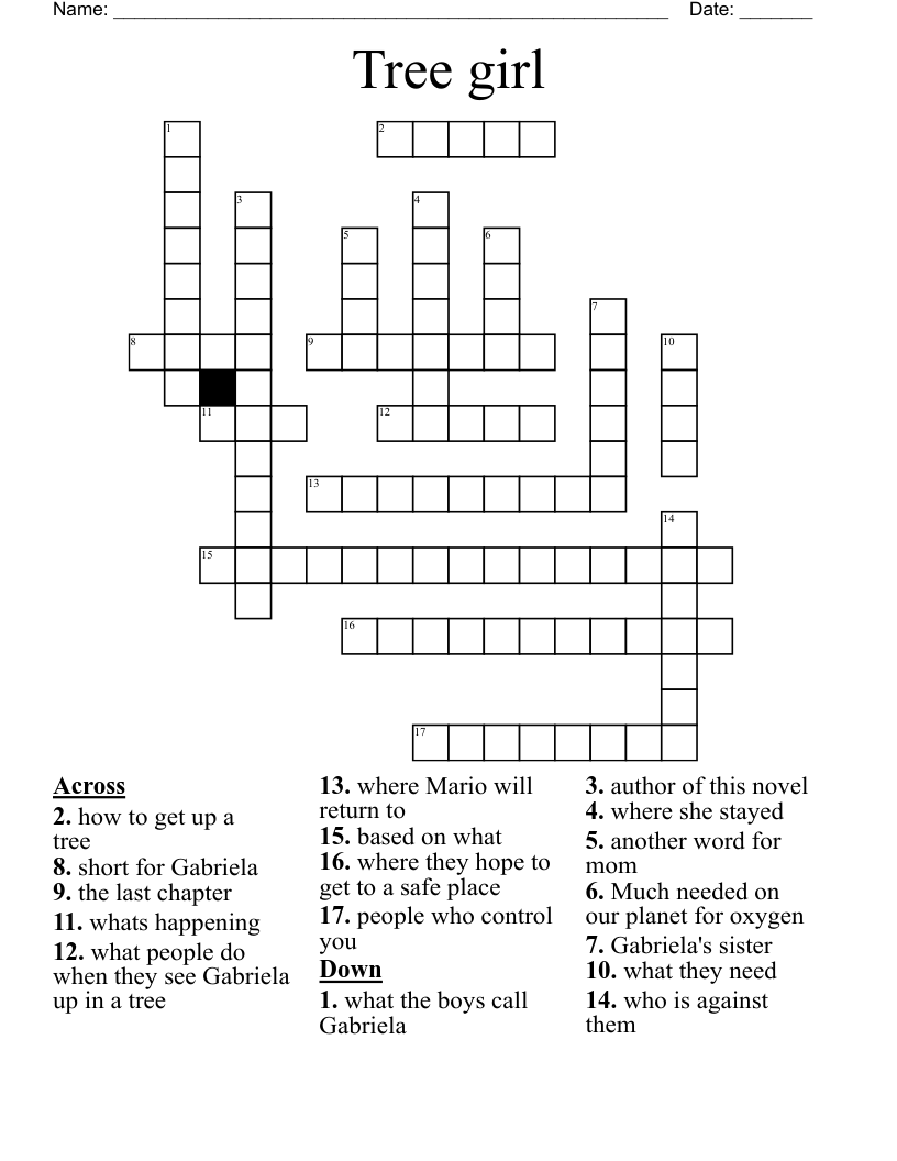 Tree girl  Crossword
