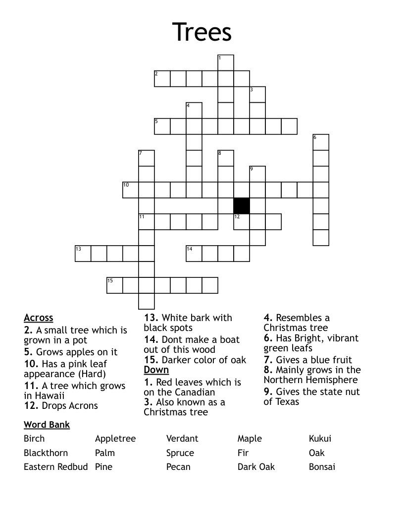 Trees Crossword