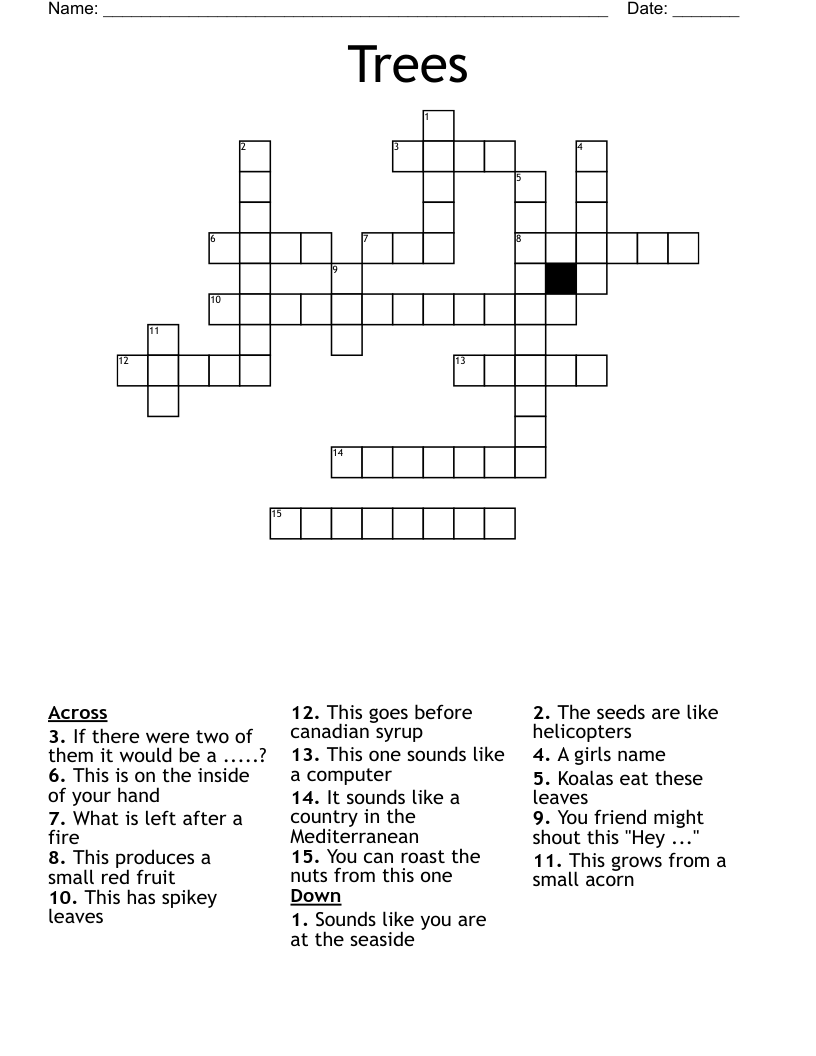 Trees Crossword