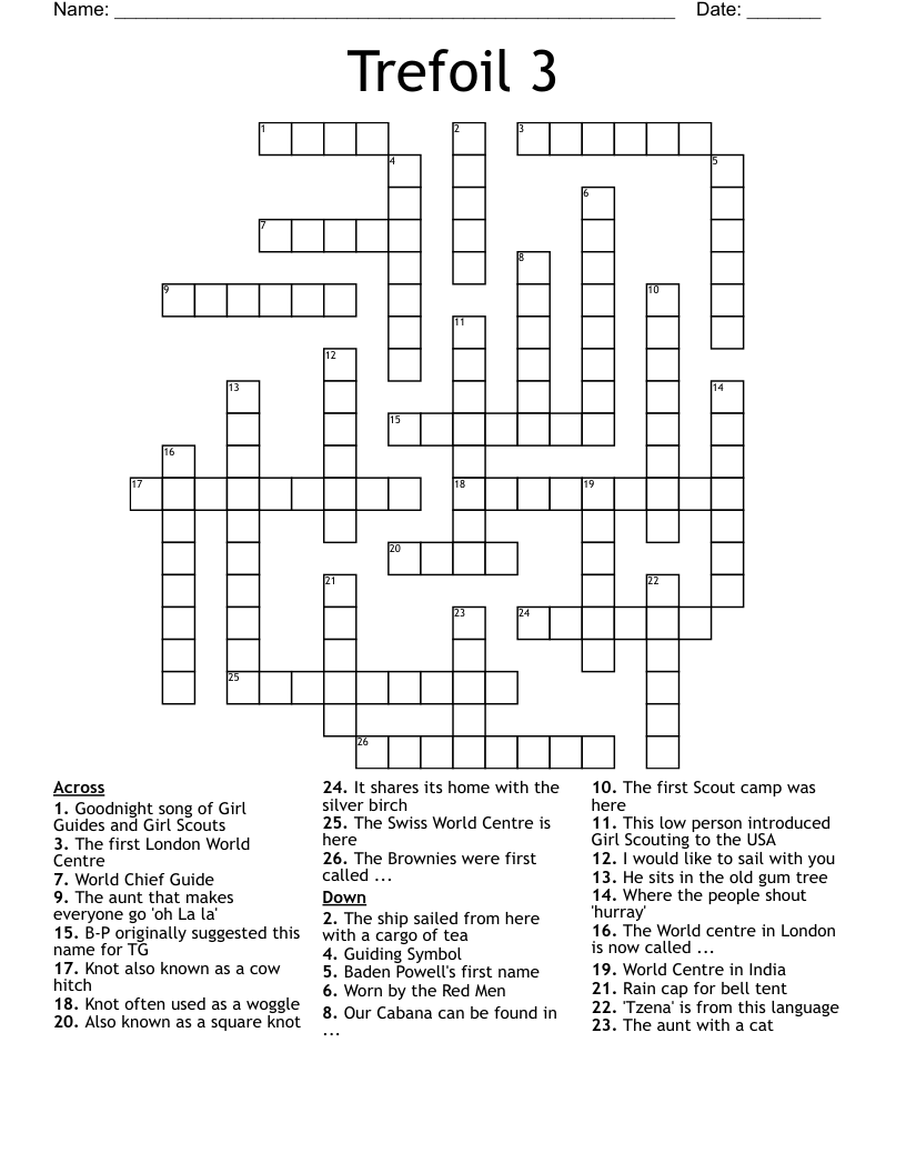 Trefoil 3 Crossword
