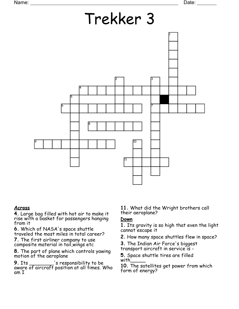 Trekker 3 Crossword