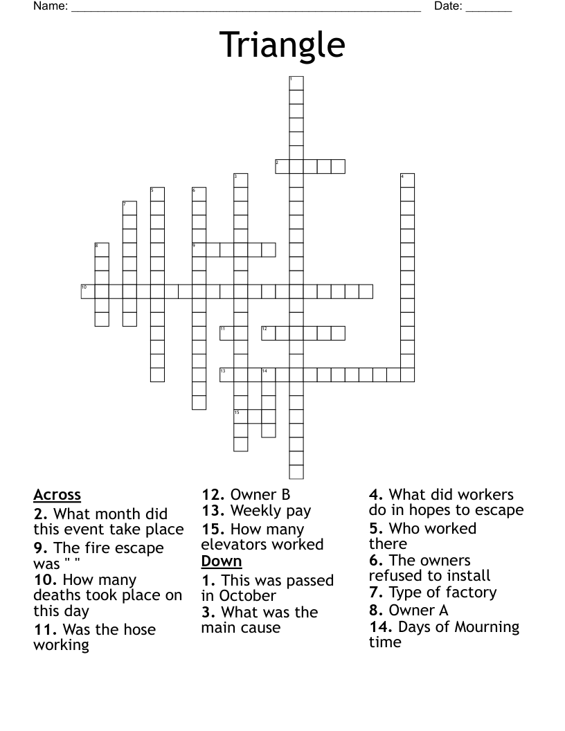 Triangle Crossword