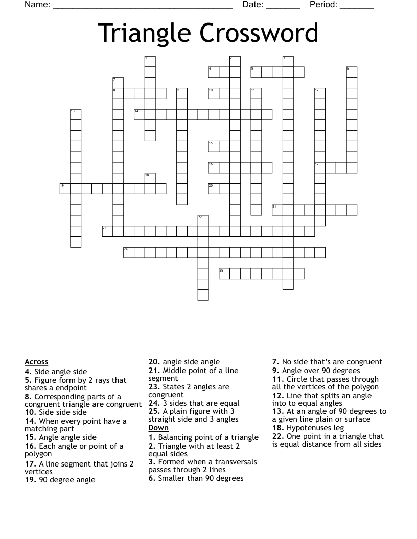 Triangle Crossword 