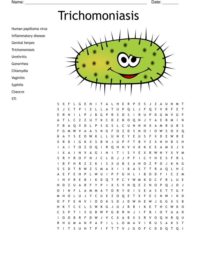 Trichomoniasis Word Search