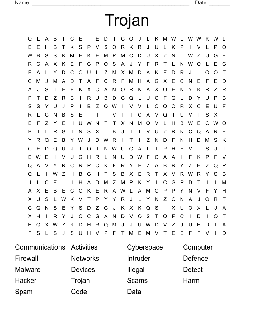 Trojan Word Search