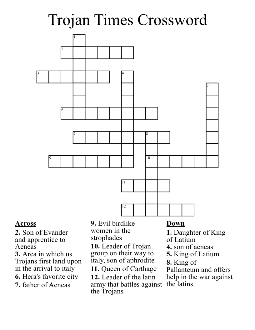 Trojan Times Crossword