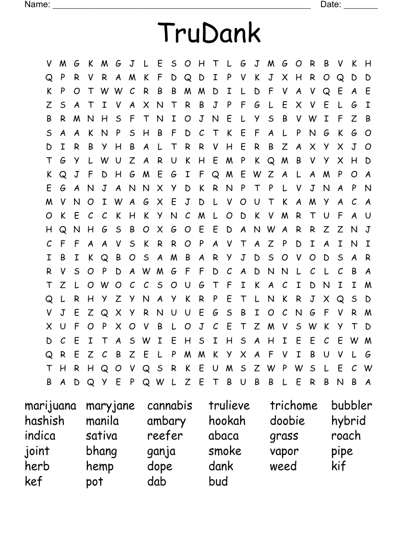 TruDank Word Search
