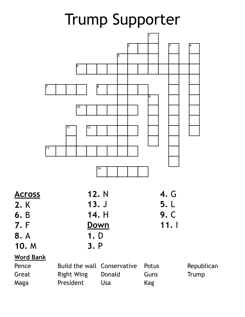 Trump Supporter  Crossword