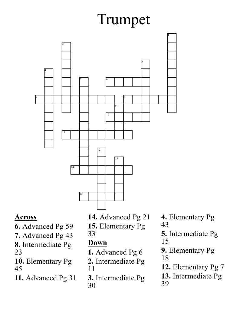 Trumpet Crossword