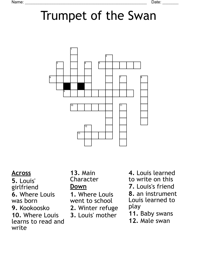 Trumpet of the Swan Crossword