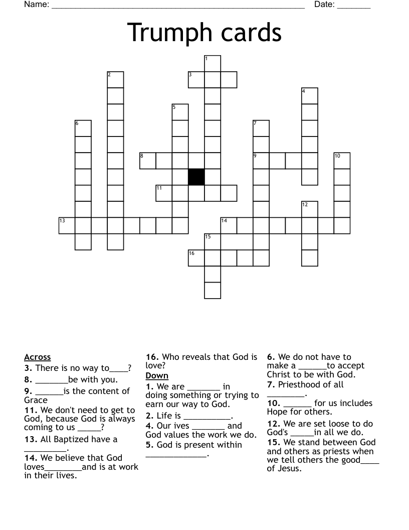 Trumph cards Crossword