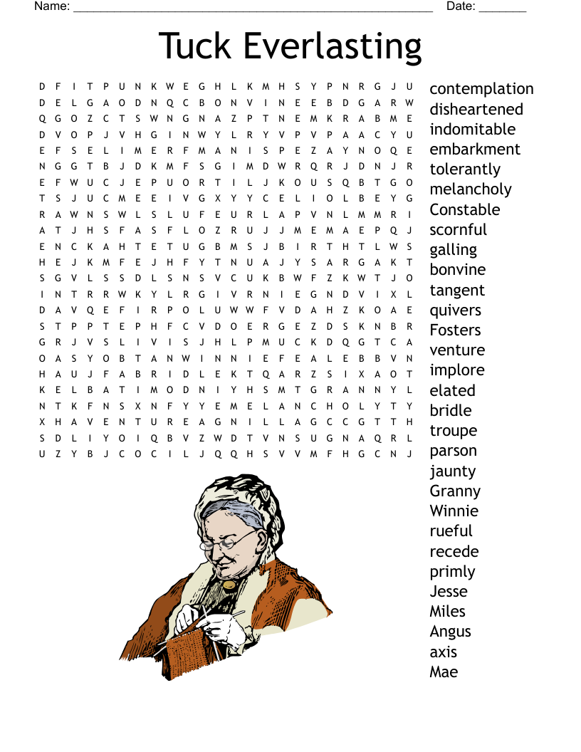 Tuck Everlasting Word Search
