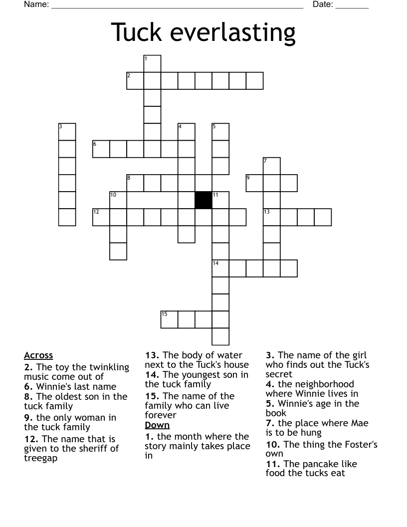 Tuck everlasting Crossword