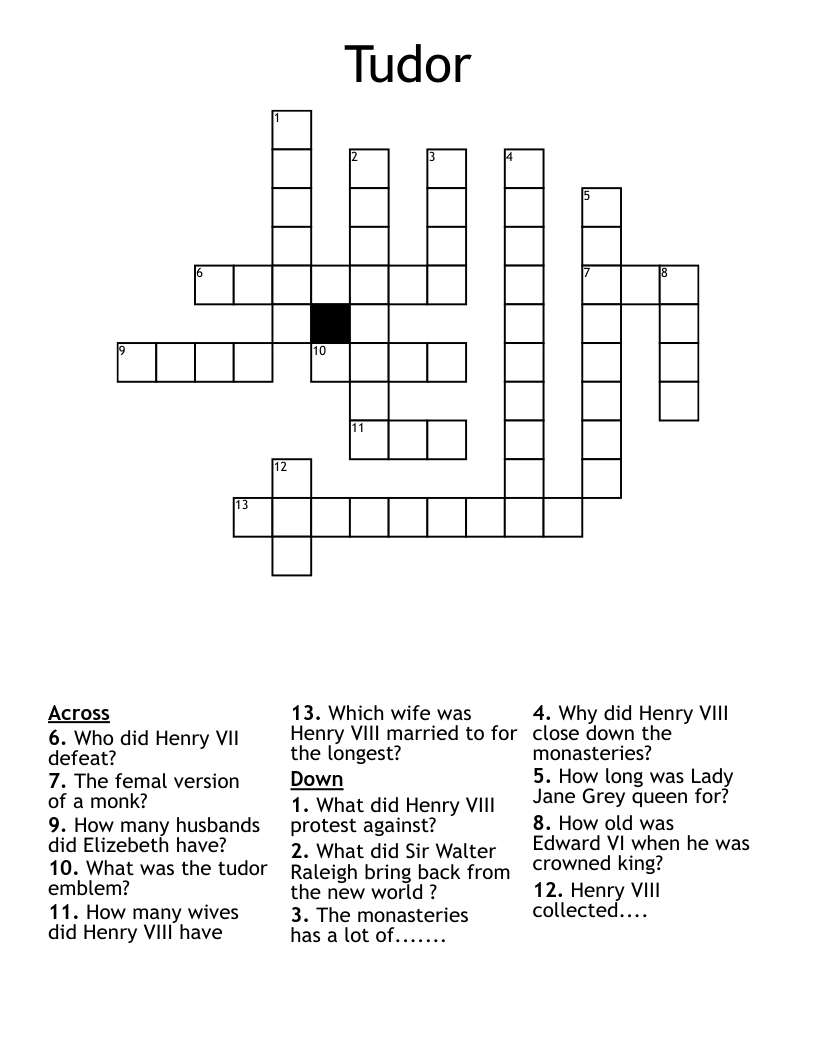 Tudor  Crossword