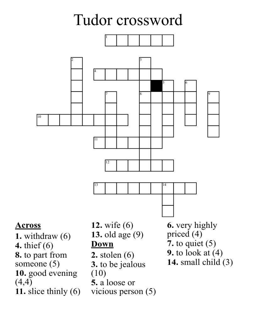Tudor crossword