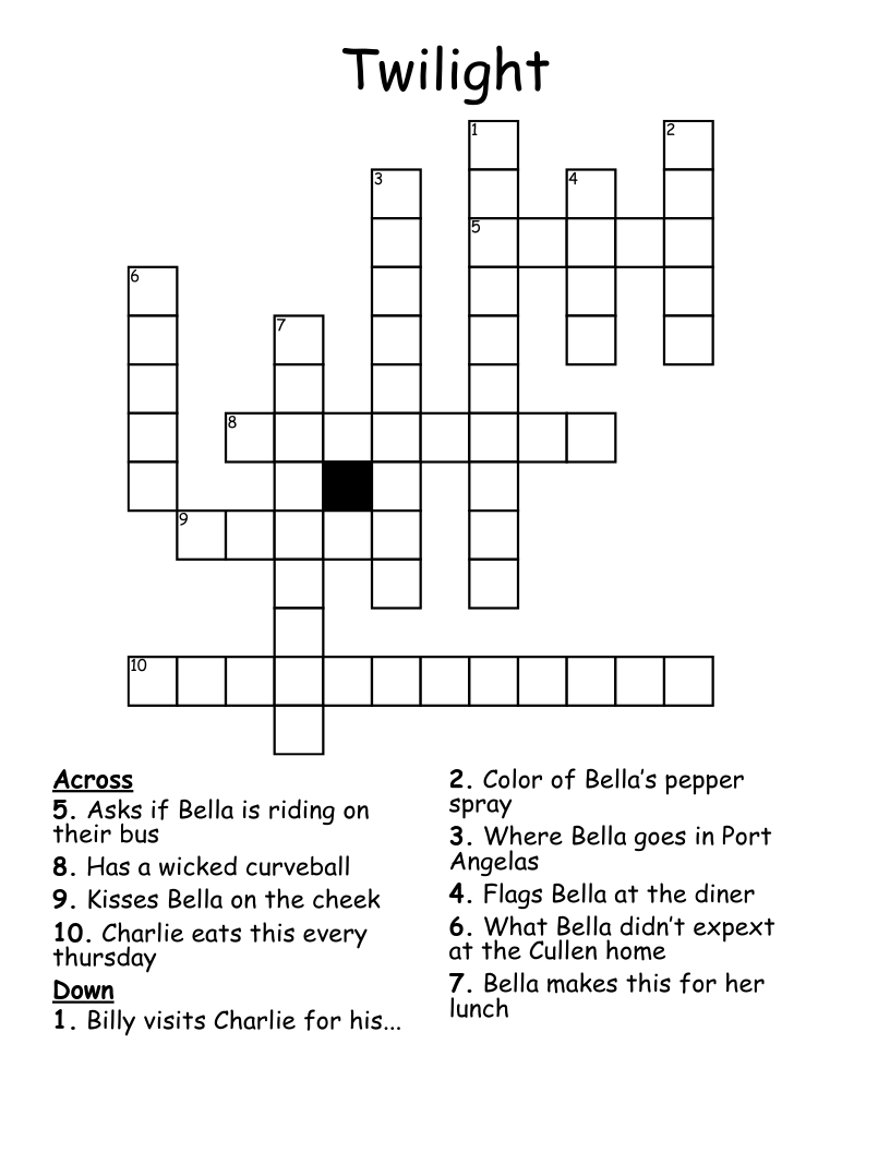 Twilight Crossword
