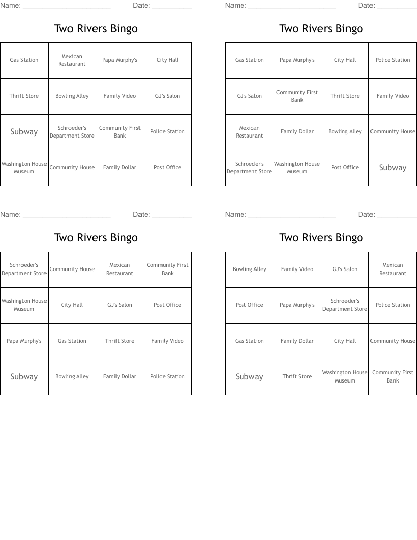Two Rivers Bingo