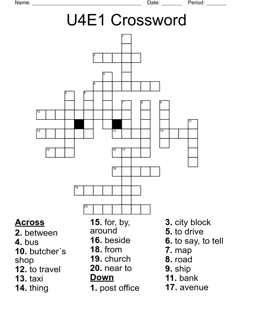 U4E1 Crossword