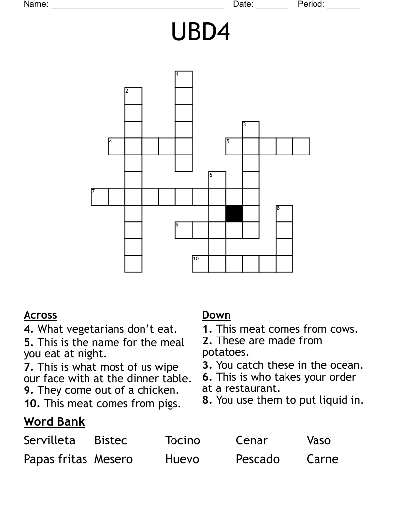 UBD4 Crossword