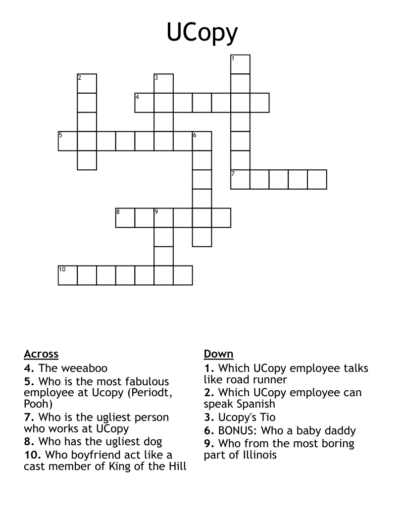 UCopy Crossword