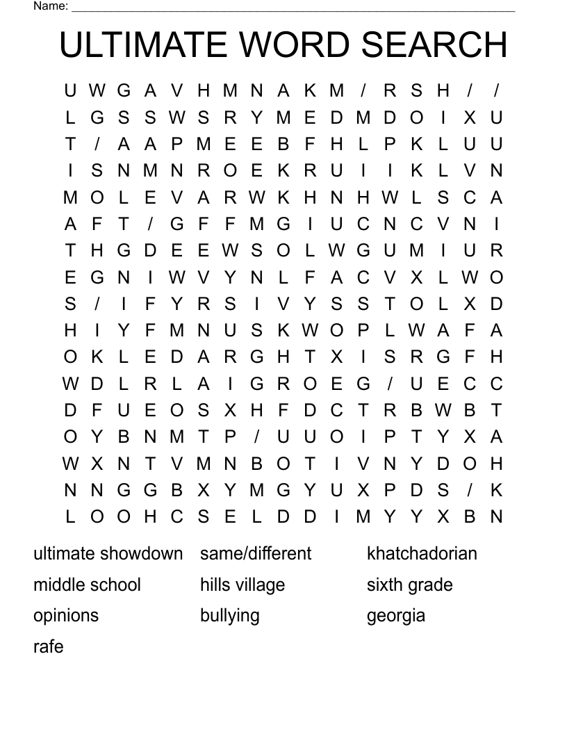ULTIMATE WORD SEARCH