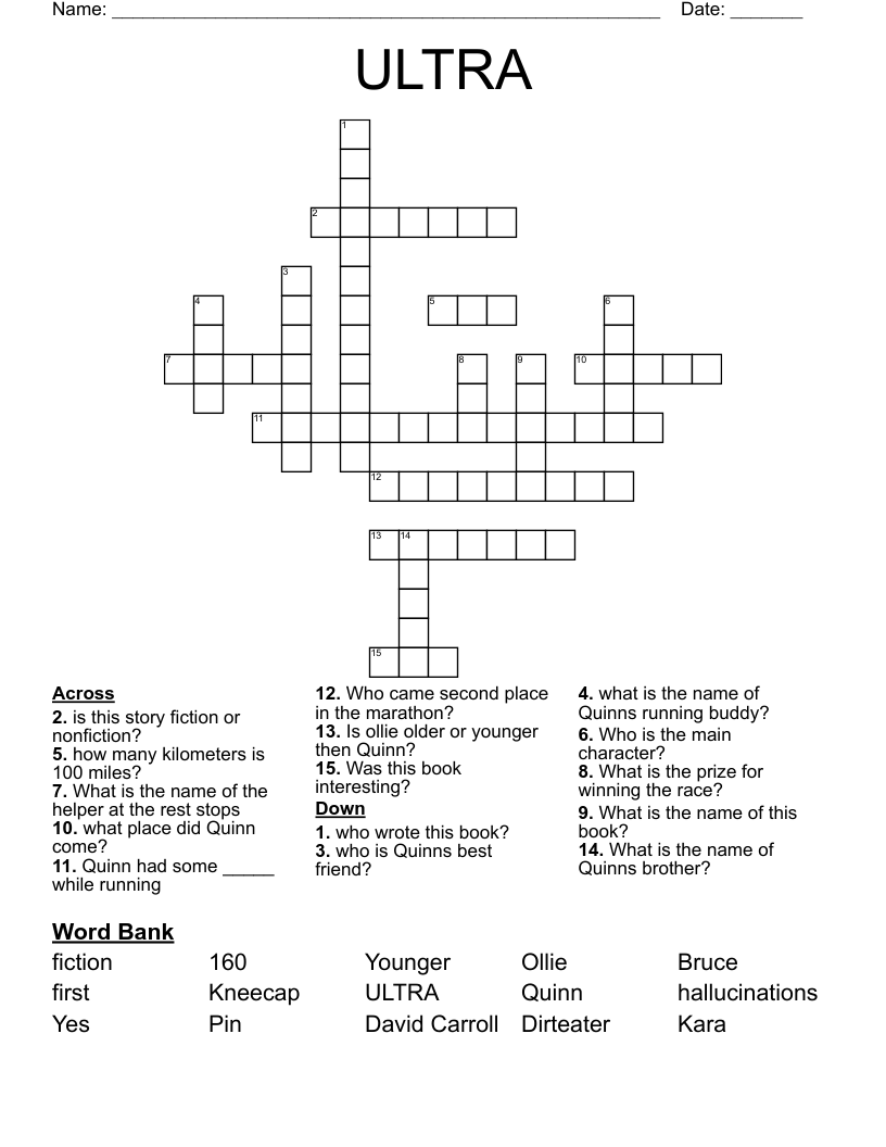 ULTRA Crossword