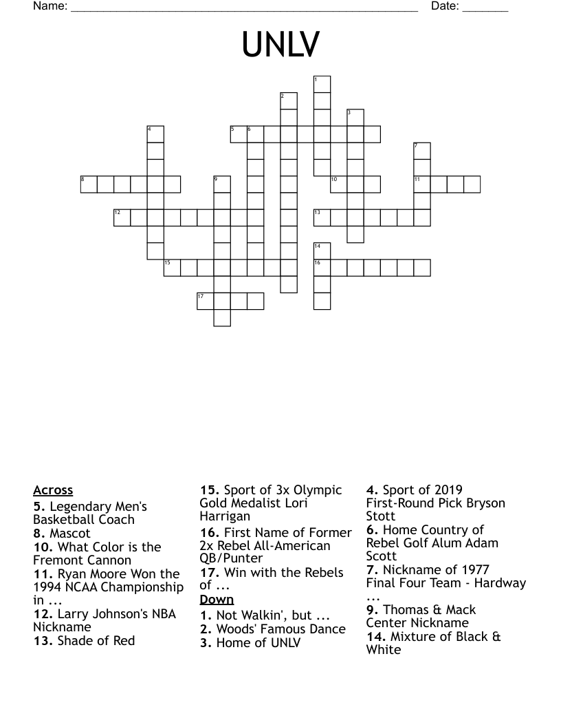 UNLV Crossword