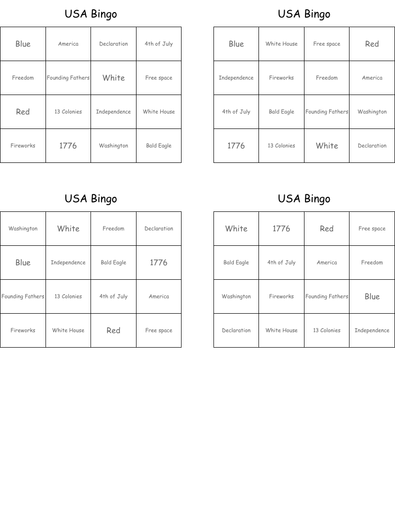 USA Bingo 