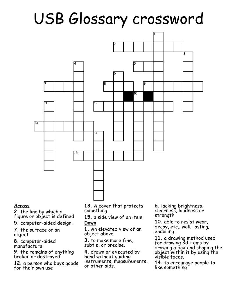 USB Glossary crossword
