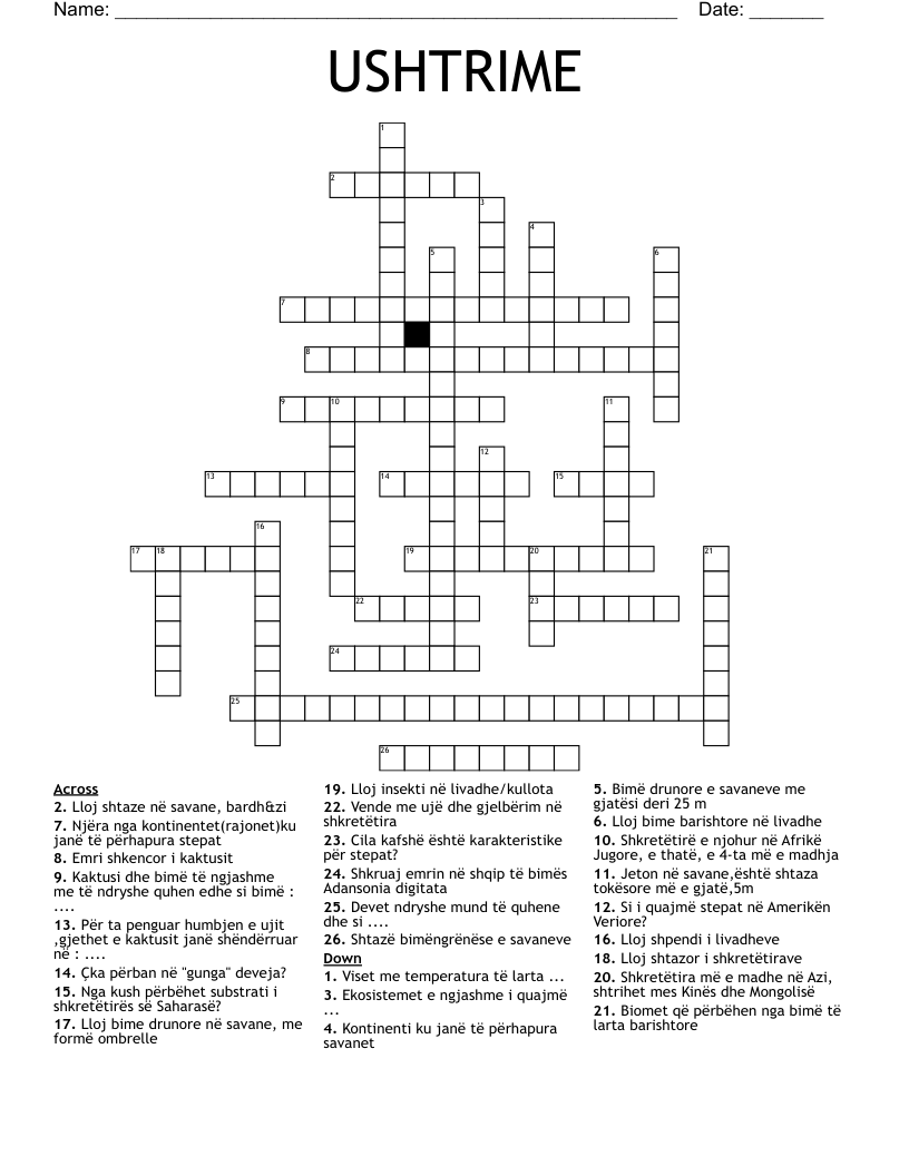 USHTRIME Crossword