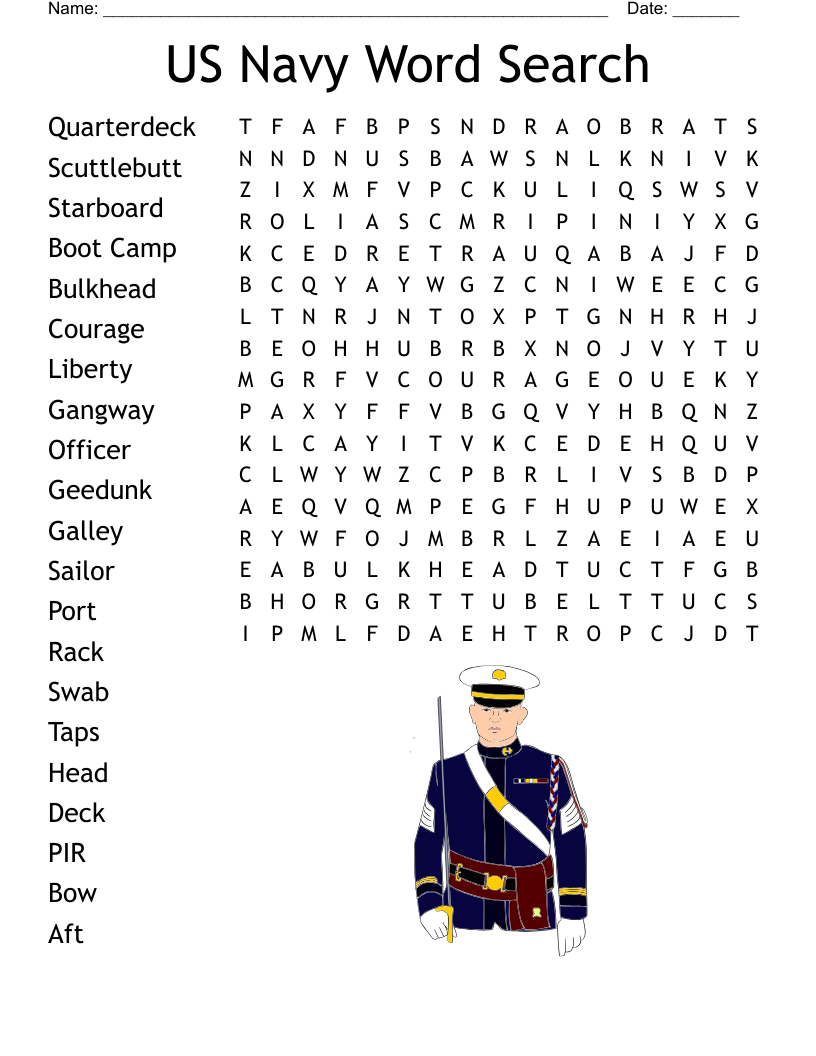 US Navy Word Search