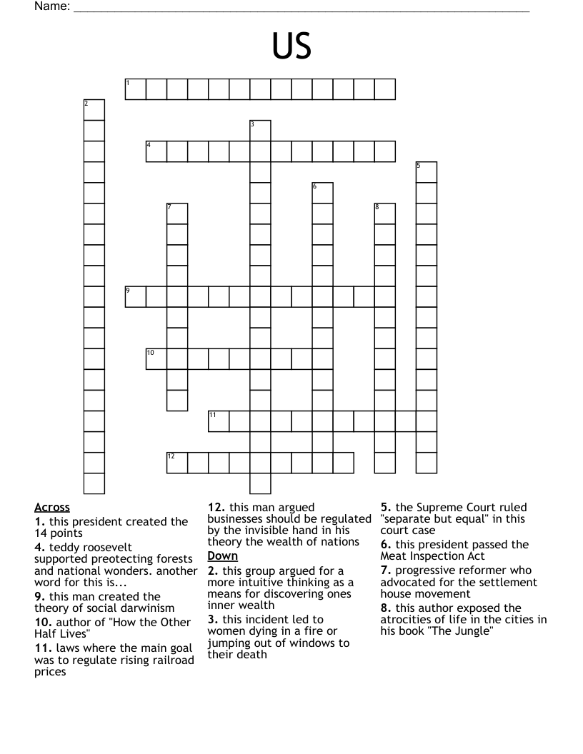US  Crossword