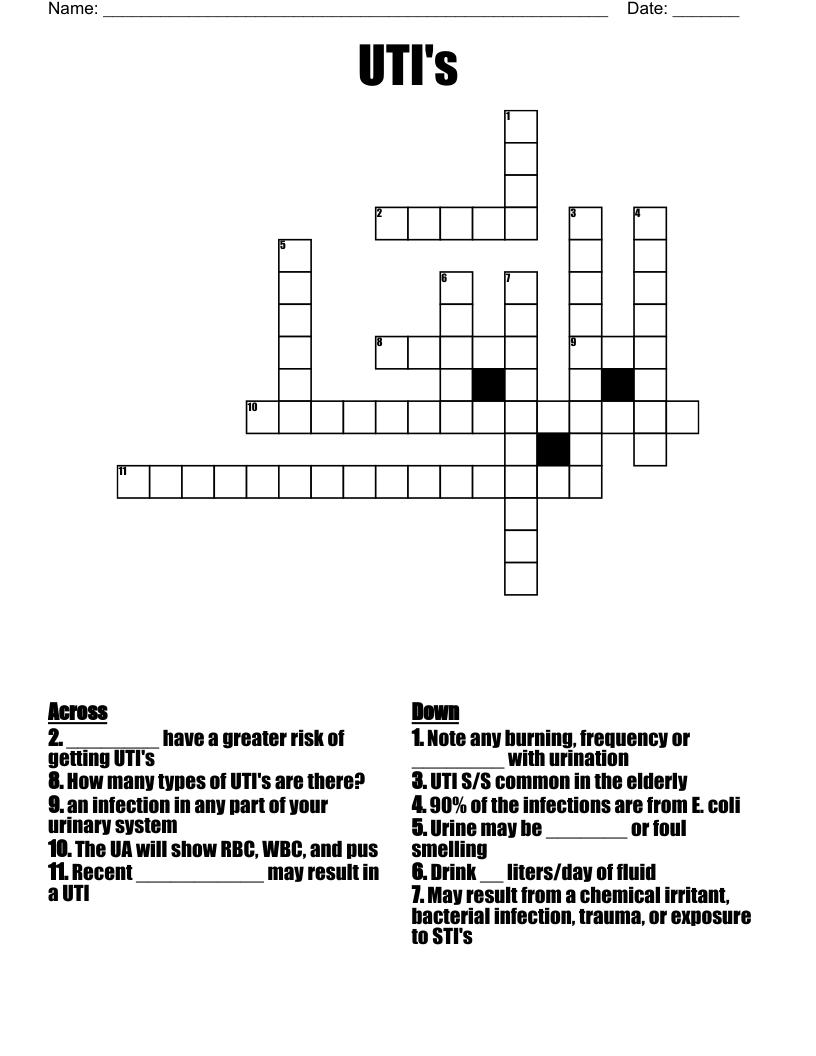 UTI's Crossword