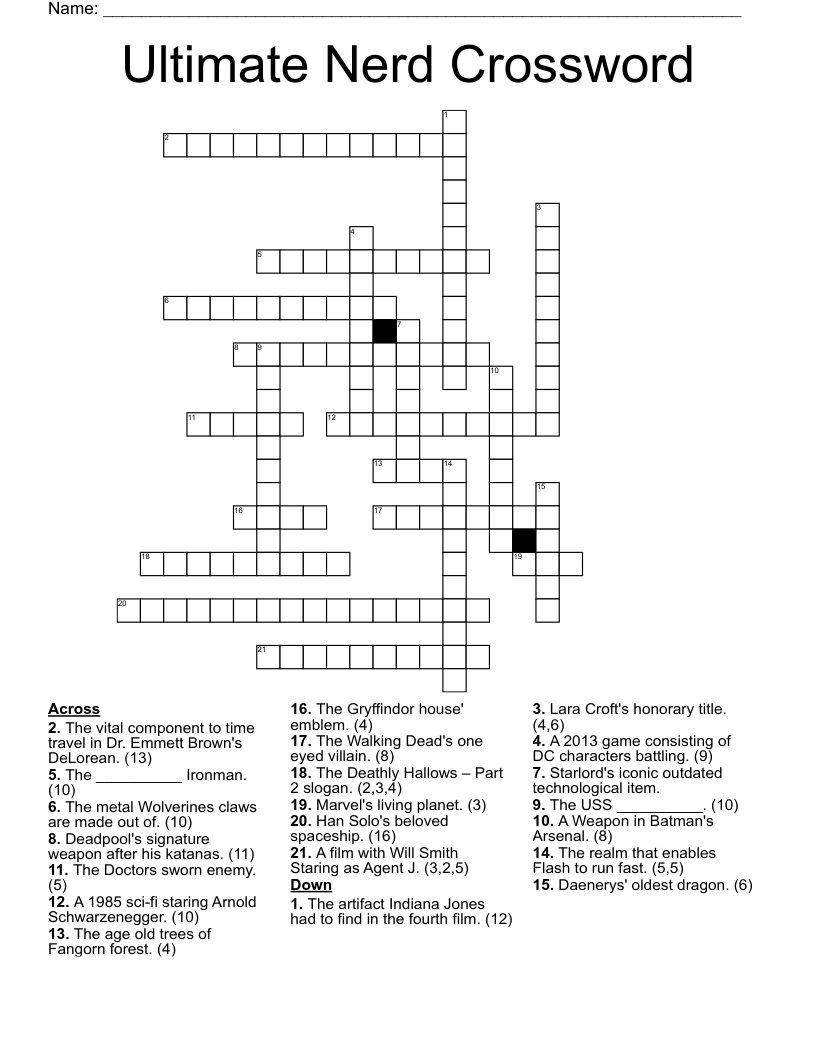 Ultimate Nerd Crossword