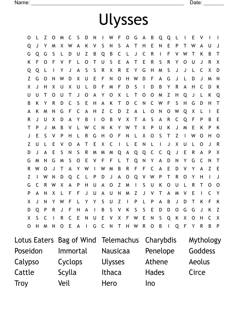 Ulysses Word Search