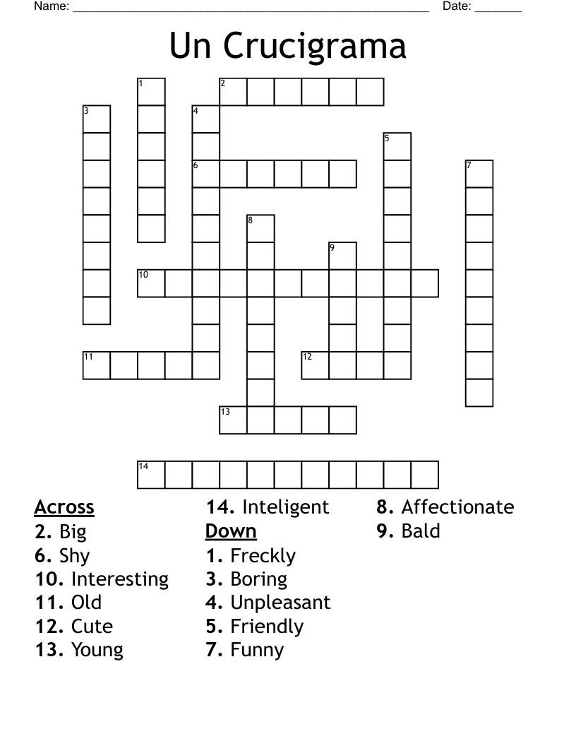 Un Crucigrama Crossword