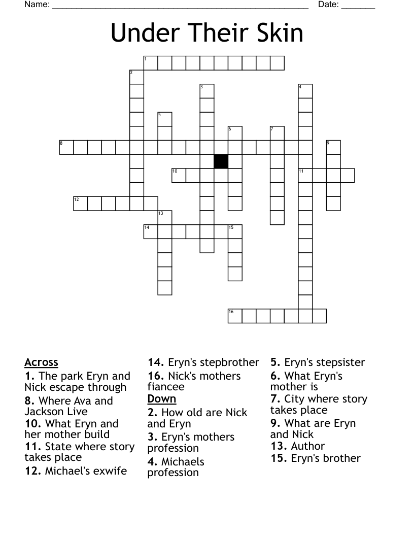 Under Their Skin Crossword