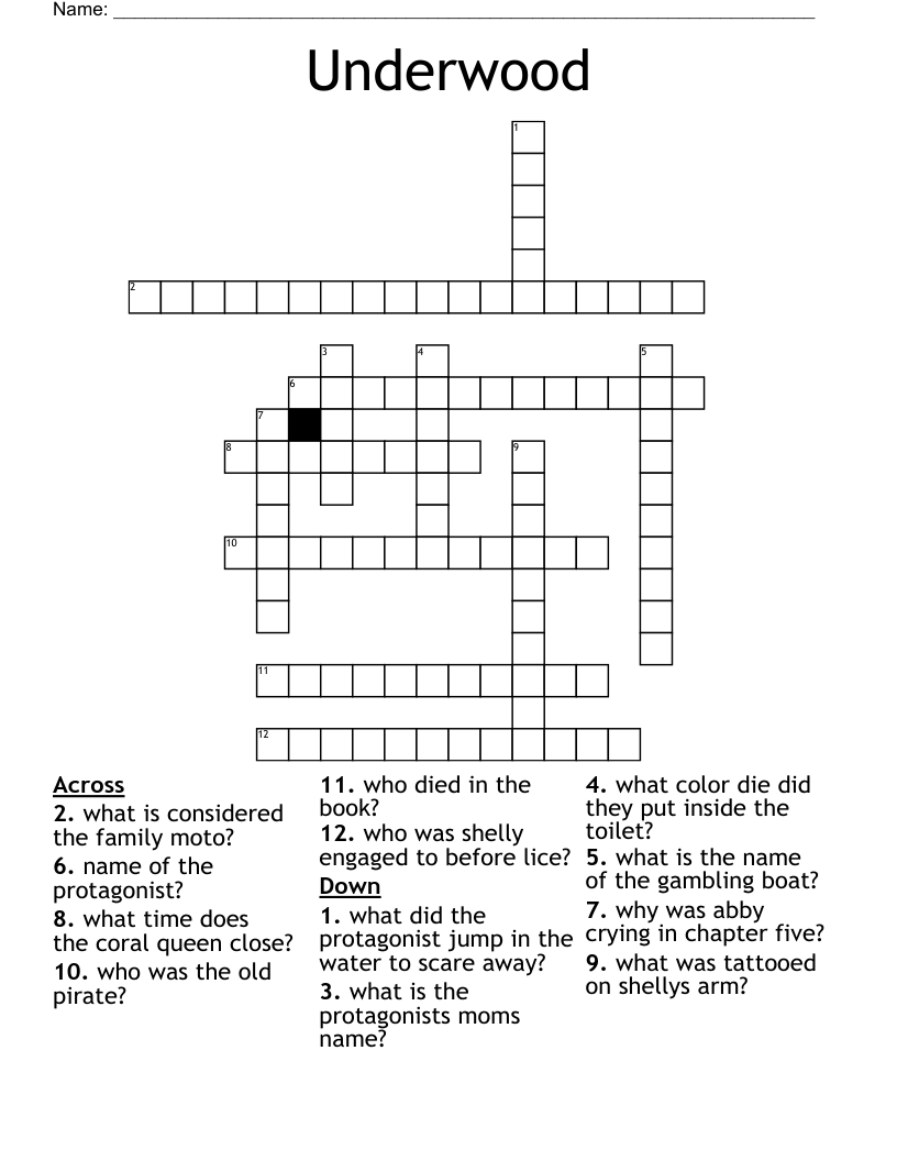 Underwood Crossword