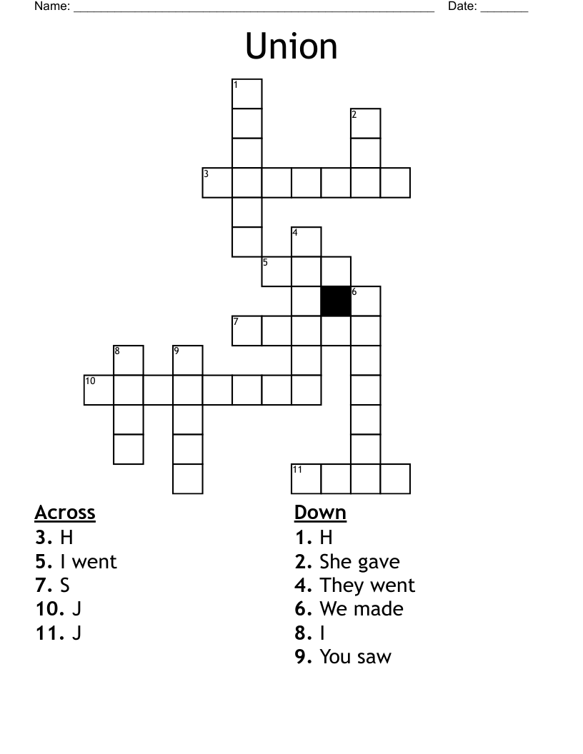 Union  Crossword