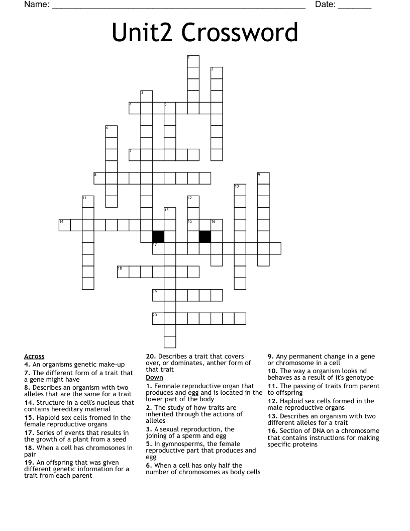 Unit2 Crossword